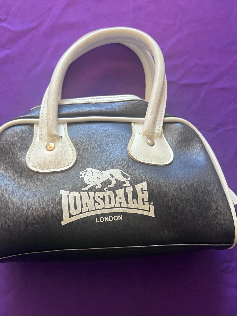 Vintage Lonsdale London Mini Bowler Bag MINT EUC - Picture 2 of 10